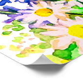 Bruidsfeest poster met wilde bloemen (Hoek)