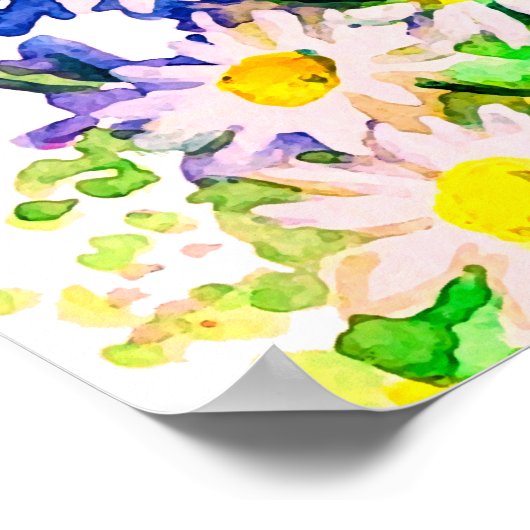 Bruidsfeest poster met wilde bloemen (Hoek)