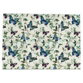 Bruidsfeest Pretty Blue Butterflies Groot Cadeauzakje (Achterkant)