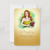Bruidsfeest Princess To Queen RSVP Kaartje (Achterkant)