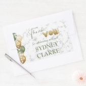 Bruidsfeest. Pyjamafeestje Rechthoekige Sticker (Envelop)