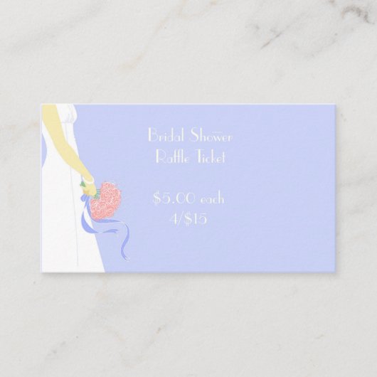 Bruidsfeest Raffel Tickets Enclosure Kaart (Voorkant)