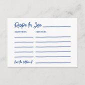 Bruidsfeest Recept Advies Kaart Vertaling  (Voorkant)