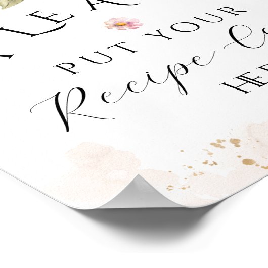 Bruidsfeest recept voor wilde bloemen poster (Hoek)