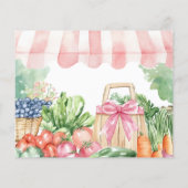 Bruidsfeest receptkaart 'Fresh Off The Market' (Achterkant)