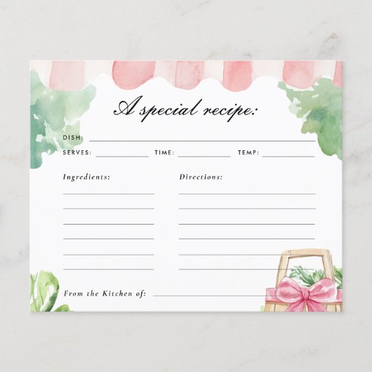 Bruidsfeest receptkaart 'Fresh Off The Market' (Voorkant)