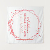 Bruidsfeest Rode Geometrische Wandtapijt Wandkleed (Voorkant (horizontaal))