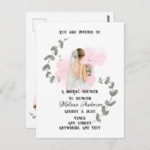 Bruidsfeest, romantisch bruidsthema  briefkaart (Voorkant / Achterkant)