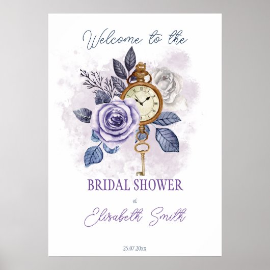 Bruidsfeest rond de klok welkomstbord poster (Voorkant)