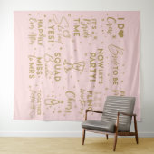 Bruidsfeest roze fotohokje Achtergrond banner Wandkleed (In Situ (horizontaal))