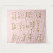 Bruidsfeest roze fotohokje Achtergrond banner Wandkleed (Voorkant (horizontaal))