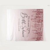 Bruidsfeest Roze Goud Glitter Tafelkleed Wandkleed (Voorkant (horizontaal))