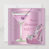 Bruidsfeest Roze Hoge Hak Schoenen Kaart (Voorkant)