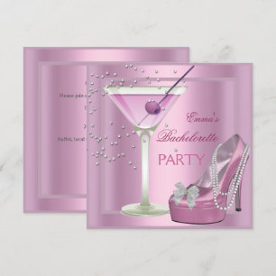 Bruidsfeest Roze Hoge Hak Schoenen Kaart