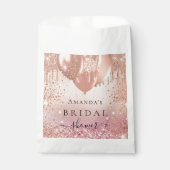 Bruidsfeest roze roos gouden ballonnen bedankzakje (Voorkant)