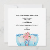 Bruidsfeest Roze Teal Witte Corset Rozen Bloem Kaart (Achterkant)