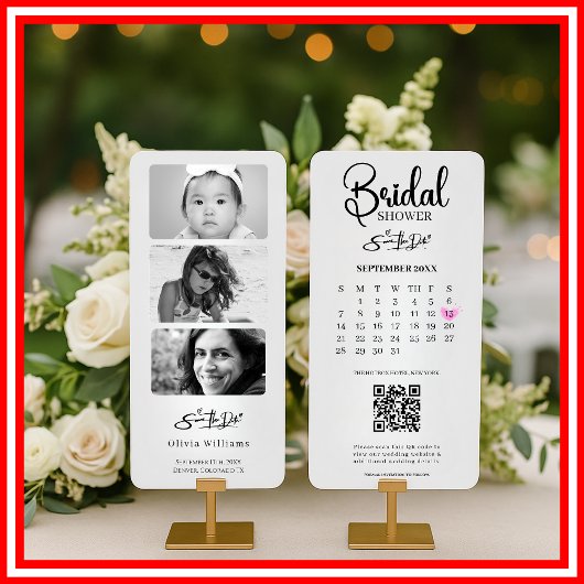 Bruidsfeest Save The Date Foto QR Code Huwelijk