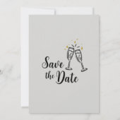 Bruidsfeest Save the Date Wedding Kaart (Achterkant)