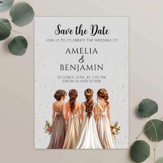 Bruidsfeest Save the Date Wedding Kaart