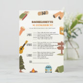 Bruidsfeest scavenger hunt spel, leuk bruidsfeest kaart (Staand voorkant)