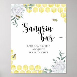 Bruidsfeest shower - Sangria bar poster