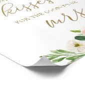 Bruidsfeest spel: Bloemengis hoeveel kussen Poster (Hoek)