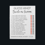 Bruidsfeest spel gok wie notitieblok<br><div class="desc">Dit ontwerp kan worden gepersonaliseerd in het voorziene gebied door de foto en/of tekst te wijzigen. Of het kan worden aangepast door op "Personaliseer deze sjabloon" te klikken en vervolgens de optie "Klik om verder aan te passen" te kiezen en de achtergrond te verwijderen of de kleur ervan te wijzigen,...</div>