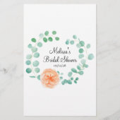 Bruidsfeest spel Groene perzik Raad de jurk Flyer (Achterkant)