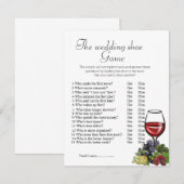 Bruidsfeest spel, het trouwschoe spel, kaart (Voorkant / Achterkant)