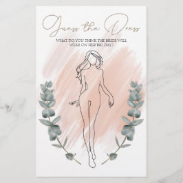 Bruidsfeest spel Modern Boho Raad de Trouwjurk Flyer