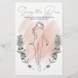 Bruidsfeest spel Modern Boho Raad de Trouwjurk Flyer
