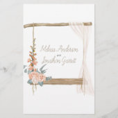 Bruidsfeest spel Modern Boho Raad de Trouwjurk Flyer (Achterkant)