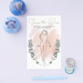 Bruidsfeest spel Modern Boho Raad de Trouwjurk Flyer (Enkel)