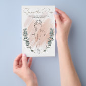 Bruidsfeest spel Modern Boho Raad de Trouwjurk Flyer (Hand)