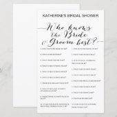 Bruidsfeest spel PRINTED met witte achtergrond (Voorkant / Achterkant)