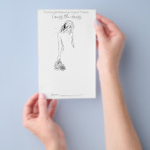 Bruidsfeest spel Raad de jurk Flyer (Hand)