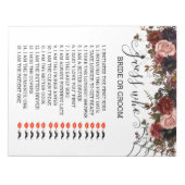 Bruidsfeest spel Raad wie Halloween Notitieblok (Voorkant)