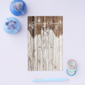 Bruidsfeest spel Rustic Hout Raad de Trouwjurk Flyer (Enkel)