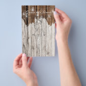 Bruidsfeest spel Rustic Hout Raad de Trouwjurk Flyer (Hand)