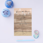Bruidsfeest spel Rustic Hout Raad het Bruidsjurk V Flyer (Enkel)