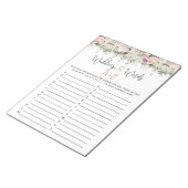 Bruidsfeest spel - Trouwwoorden A-Z Notitieblok (Schuin)