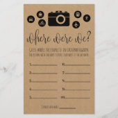Bruidsfeest spel Waar waren we kaart (Voorkant)