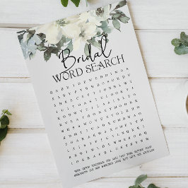 Bruidsfeest spel Woordzoeken Ivoor Witte Bloemen