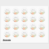 Bruidsfeest sticker met lentegebladerte (Vel)