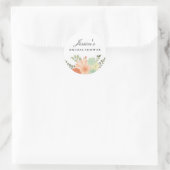 Bruidsfeest sticker met lentegebladerte (Tas)