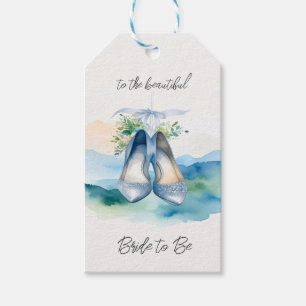 Bruidsfeest Stiletto Schoenen Bruid in wording Cadeaulabel