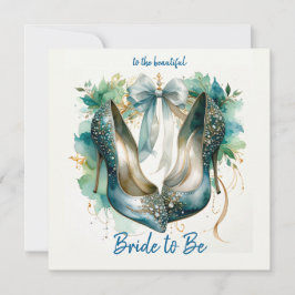 Bruidsfeest Stiletto Schoenen Bruid in wording Kaart