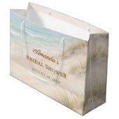 Bruidsfeest strand kust elegant groot cadeauzakje (Voorkant Gekanteld)