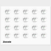 Bruidsfeest Succulent Favor Ronde Sticker (Vel)