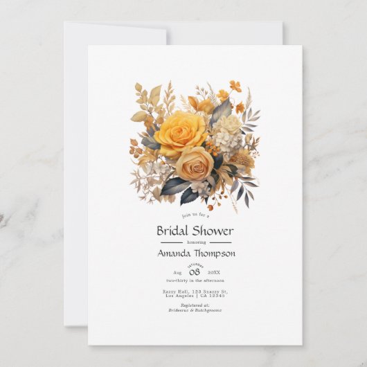 Bruidsfeest Sundial Bloemen Kaart (Voorkant)